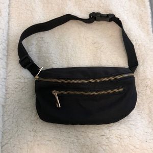 Black with Gold Detailing Adjustable Fanny Pack